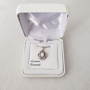 NWOT Genuine Diamond & Opal Necklace